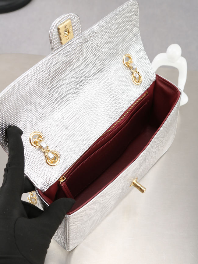 Chanel small Flap Bag AS6568 Silvery