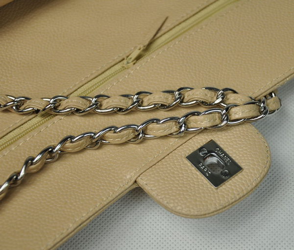 Chanel 2.55 Quilted Flap Bag 1112 Apricot with Silver Hardware
