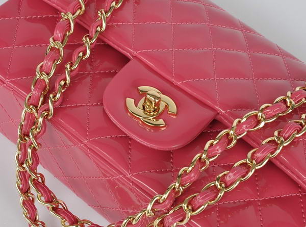 Cheap Chanel 2.55 Series Flap Bag 1112 Peach Patent Leather Golden Hardware Cheap Chanel 2.55 Series Flap Bag 1112 Peach Patent Leather Golden Hardware