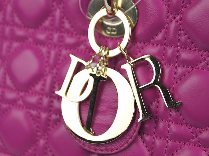 Christian Dior Lambskin Bags Lady Dior Bag CAL44550 Purple Golden Christian Dior Lambskin Bags Lady Dior Bag CAL44550 Purple Golden