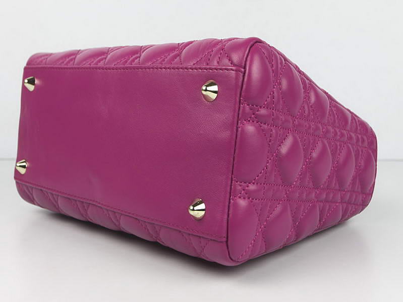 Christian Dior Lambskin Bags Lady Dior Bag CAL44550 Purple Golden Christian Dior Lambskin Bags Lady Dior Bag CAL44550 Purple Golden