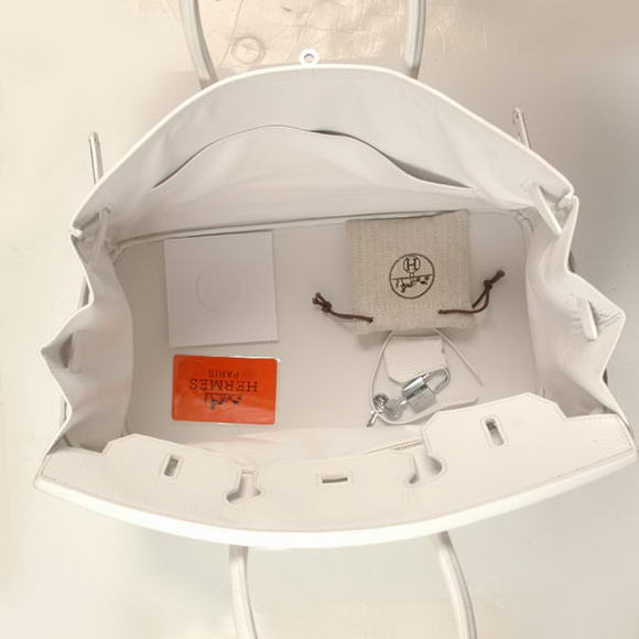 Hermes Birkin 30CM Tote Bags Smooth Togo Leather White