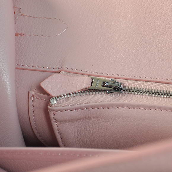 Hermes Birkin 35CM Tote Bags Togo Leather Pink Silver
