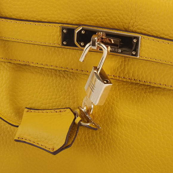 Hermes Kelly 32cm Togo Leather Handbags 6018 Yellow Golden Hermes Kelly 32cm Togo Leather Handbags 6018 Yellow Golden
