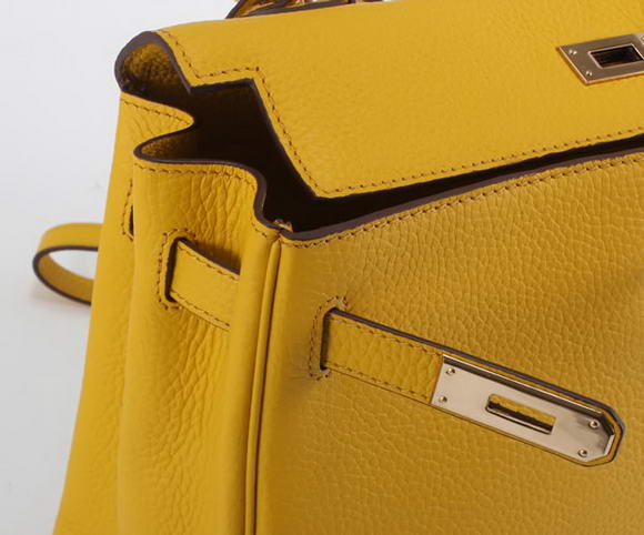 Hermes Kelly 32cm Togo Leather Handbags 6018 Yellow Golden Hermes Kelly 32cm Togo Leather Handbags 6018 Yellow Golden