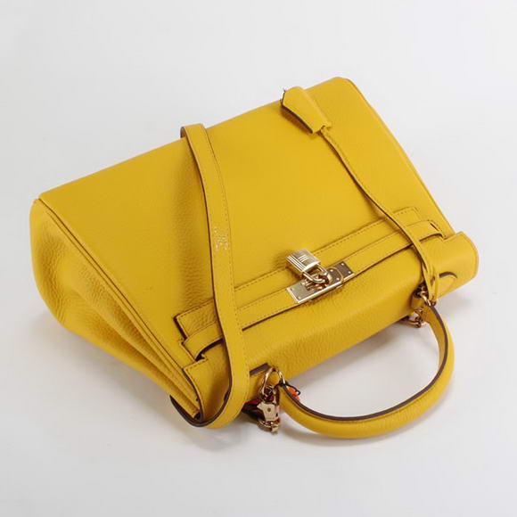 Hermes Kelly 32cm Togo Leather Handbags 6018 Yellow Golden Hermes Kelly 32cm Togo Leather Handbags 6018 Yellow Golden