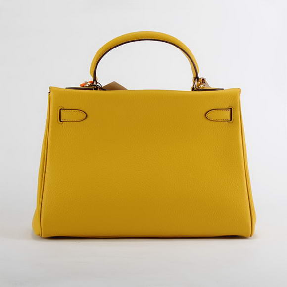 Hermes Kelly 32cm Togo Leather Handbags 6018 Yellow Golden Hermes Kelly 32cm Togo Leather Handbags 6018 Yellow Golden