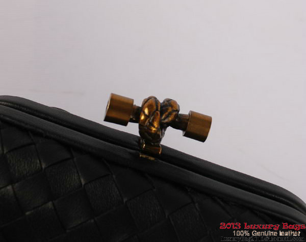 Bottega Veneta Intrecciato Silk Stretch Knot Clutches BV8615 Black Bottega Veneta Intrecciato Silk Stretch Knot Clutches BV8615 Black