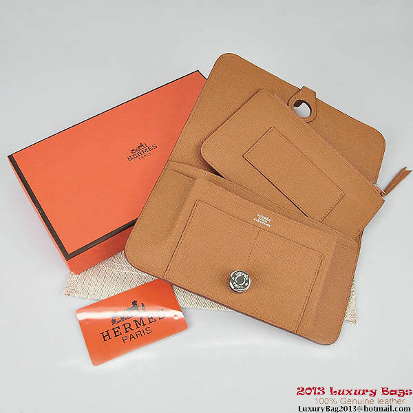 Hermes Dogon Wallet Travel Case H001 Camel