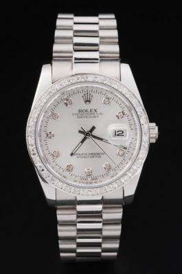 Rolex Datejust Mechanism White Diamond Men Watch-RD2416 Rolex Datejust Mechanism White Diamond Men Watch-RD2416