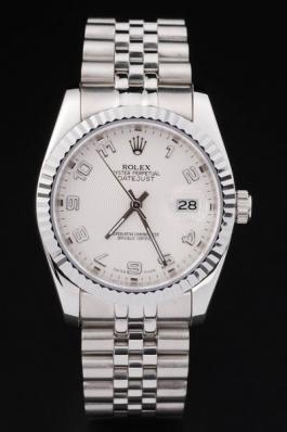 Rolex Datejust Silver Bezel White Surface Watch-RD2392 Rolex Datejust Silver Bezel White Surface Watch-RD2392