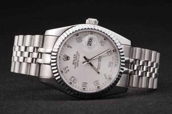 Rolex Datejust Silver Bezel White Surface Watch-RD2392 Rolex Datejust Silver Bezel White Surface Watch-RD2392