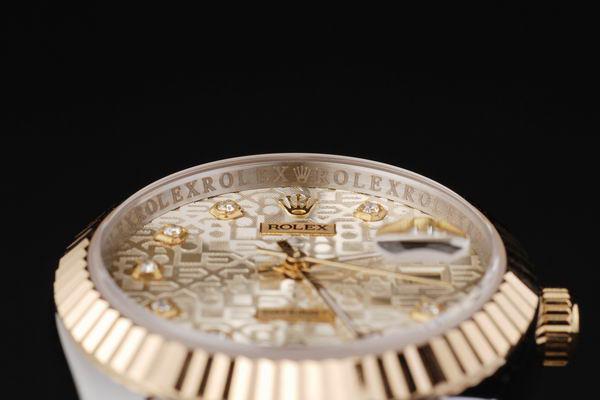 Rolex Datejust Stainless Steel Golden Surface Watch-RD2387 Rolex Datejust Stainless Steel Golden Surface Watch-RD2387