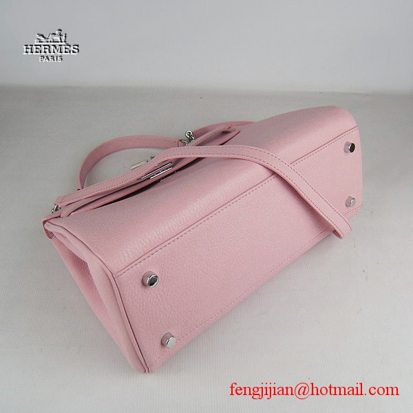 Hermes Kelly 32cm Togo Leather Bag Pink 6108 Silver Hardware Hermes Kelly 32cm Togo Leather Bag Pink 6108 Silver Hardware